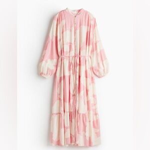 H&M Tiered Maxi Dress in Light Pink/Floral (Spring 24) - MEDIUM SoldOut
